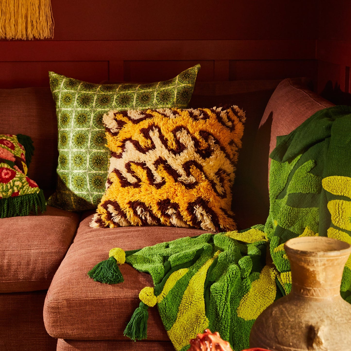 Sage X Clare - Marzia Shag Cushion - Dune