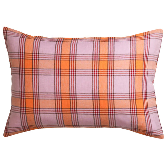 Sage X Clare - Isla Linen Pillowcase Set - Vivid Coral - Standard