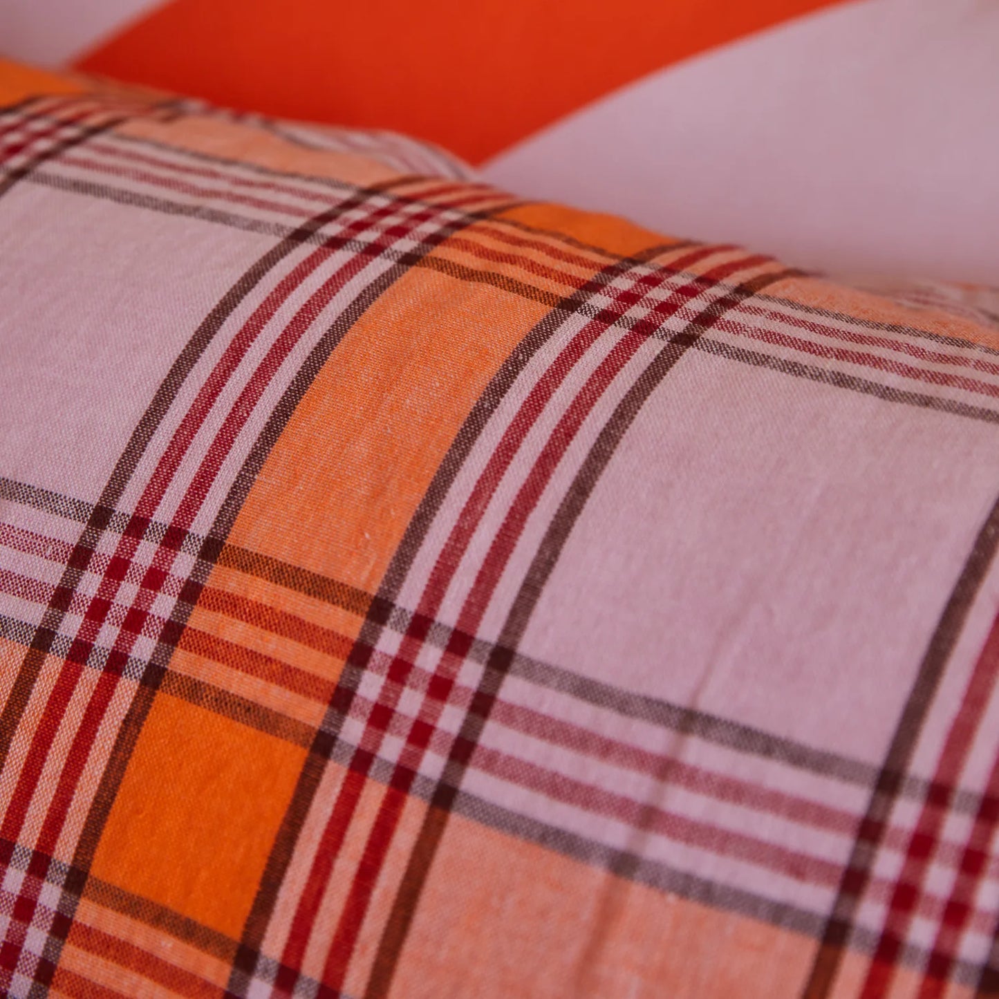 Sage X Clare - Isla Linen Pillowcase Set - Vivid Coral - Standard