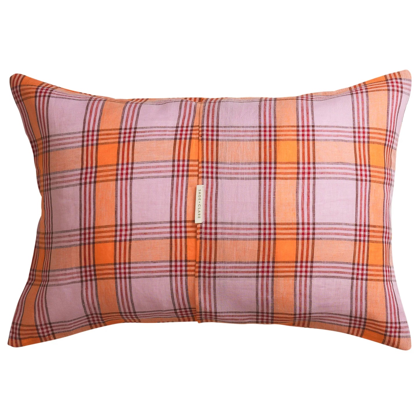 Sage X Clare - Isla Linen Pillowcase Set - Vivid Coral - Standard