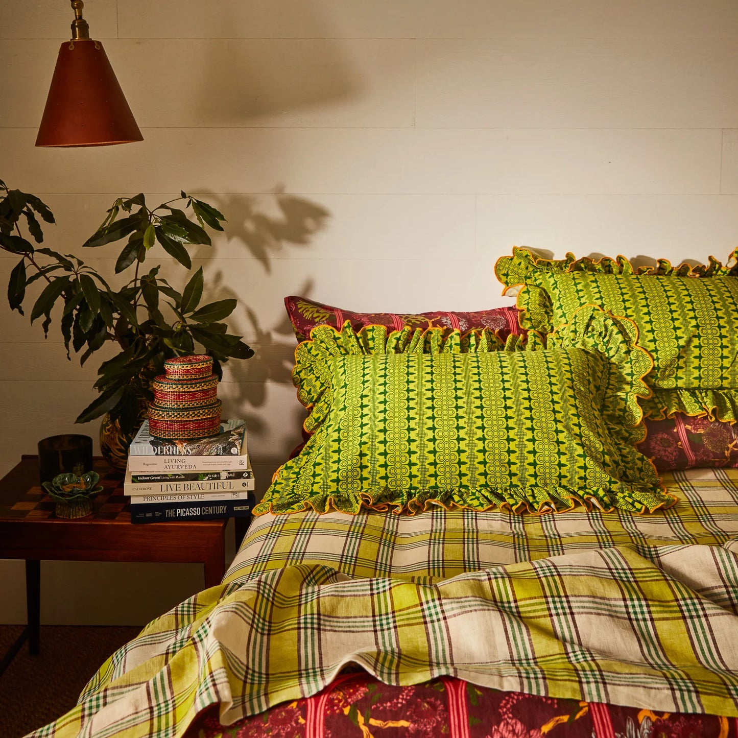 Sage X Clare - Esme Cotton Pillowcase Set - Anise - Standard