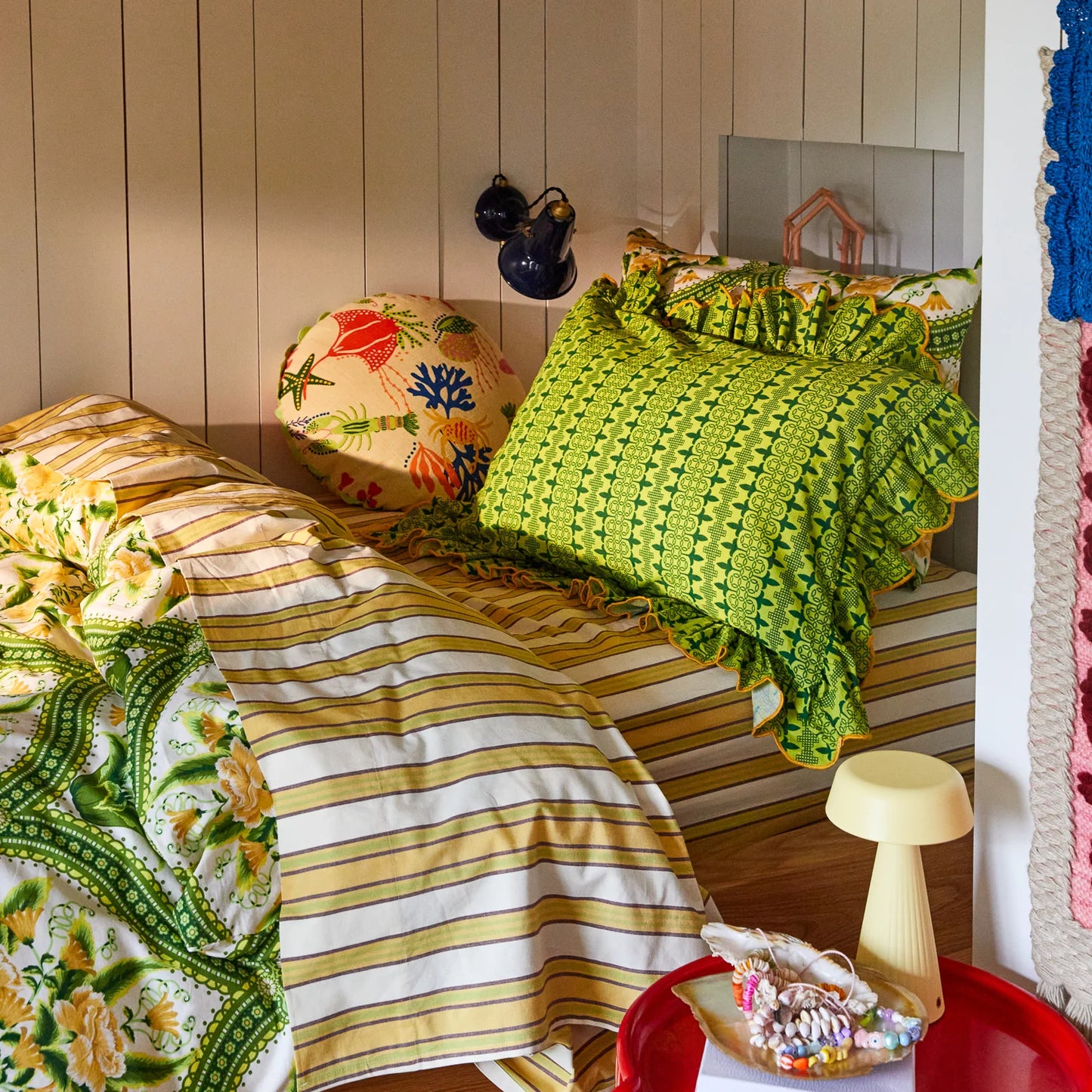 Sage X Clare - Esme Cotton Pillowcase Set - Anise - Standard