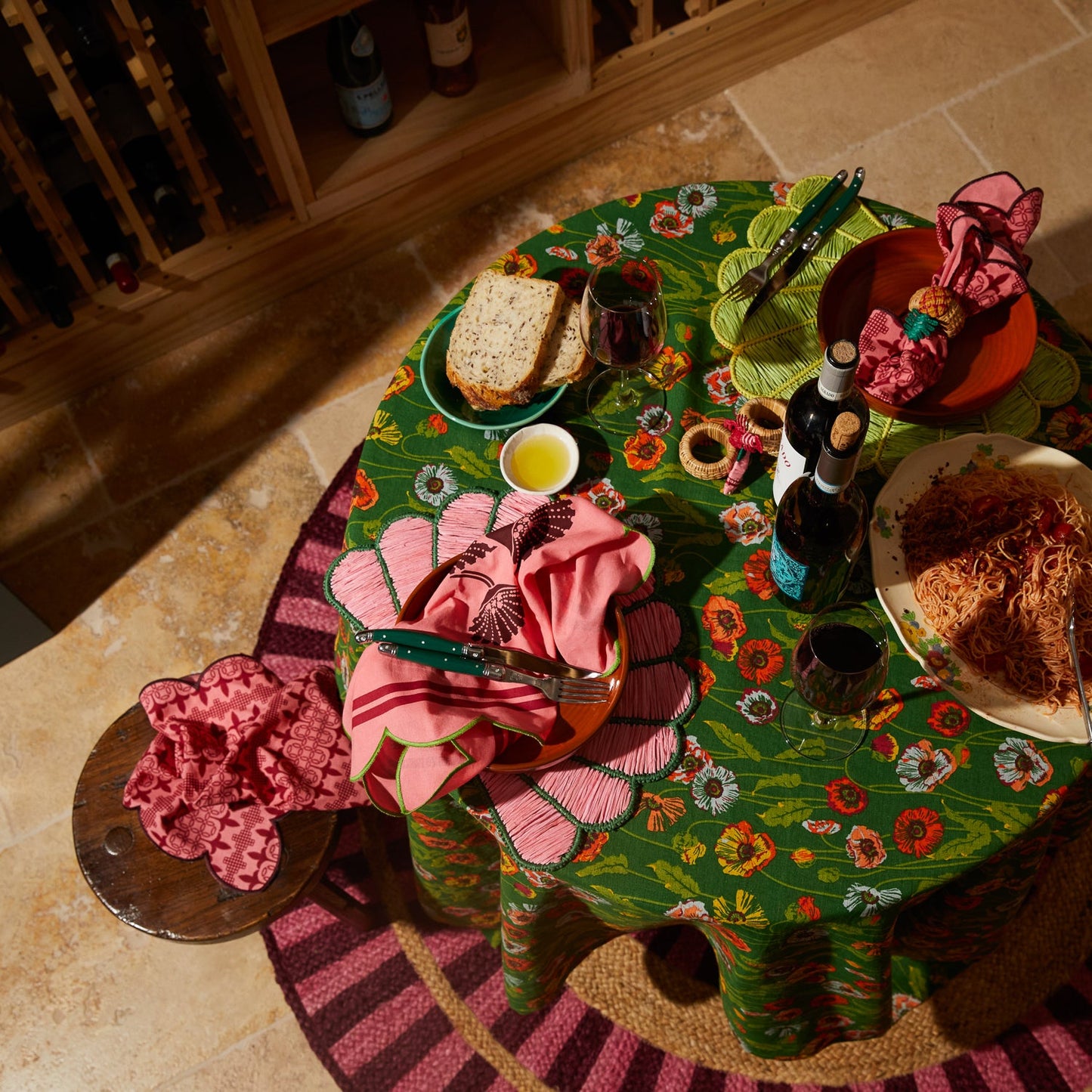 Sage X Clare - Mia Placemat Set - Key Lime