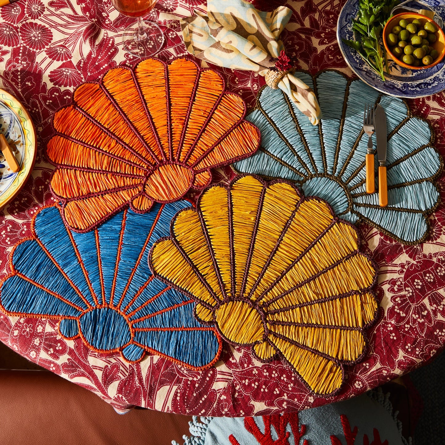 Sage X Clare - Mia Placemat Set - Azure