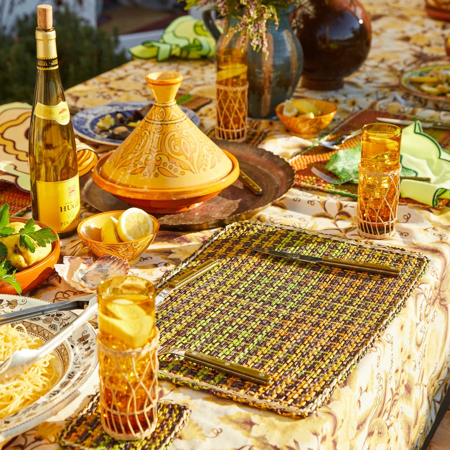 Sage X Clare - Isla Placemat Set - Anise