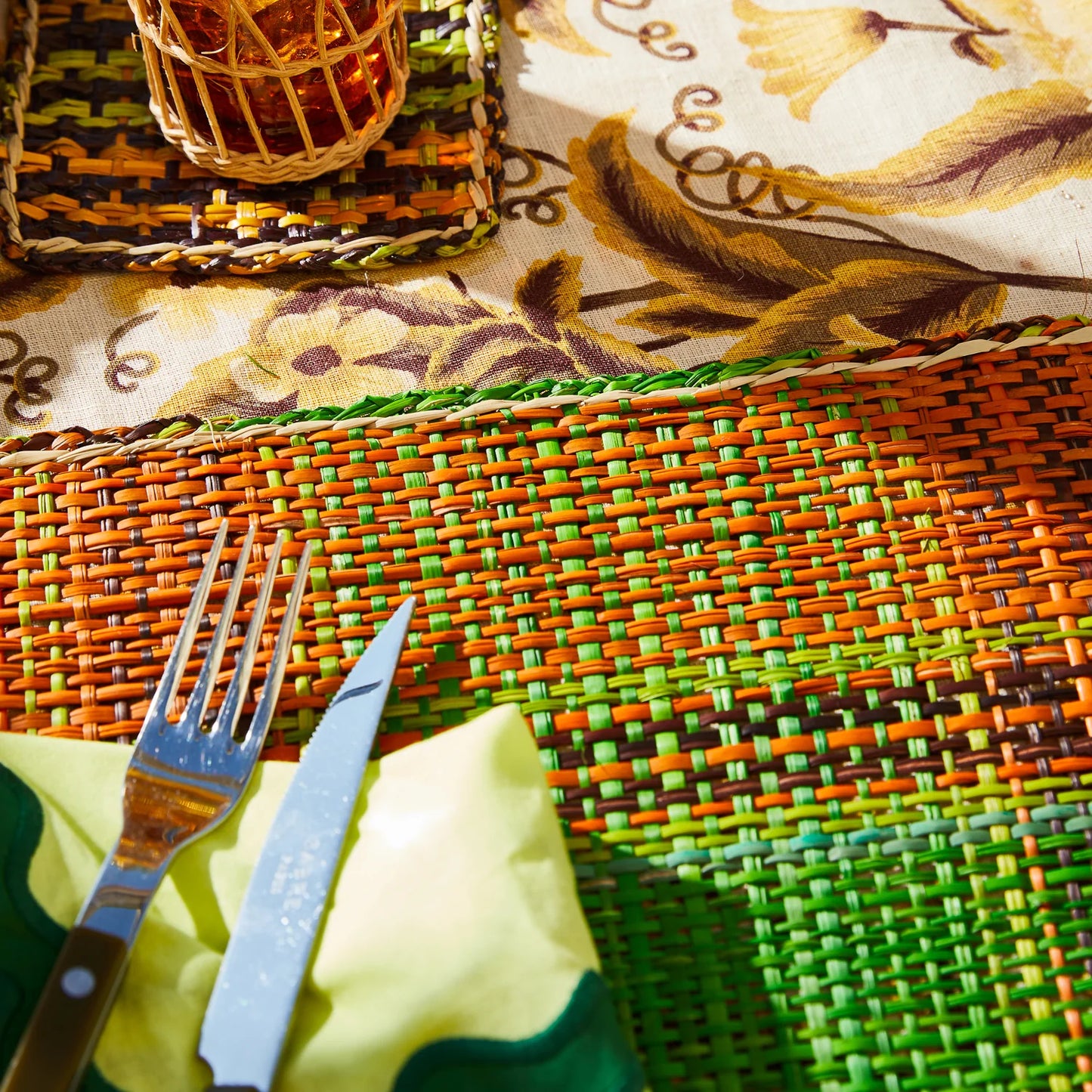 Sage X Clare - Isla Placemat Set - Anise