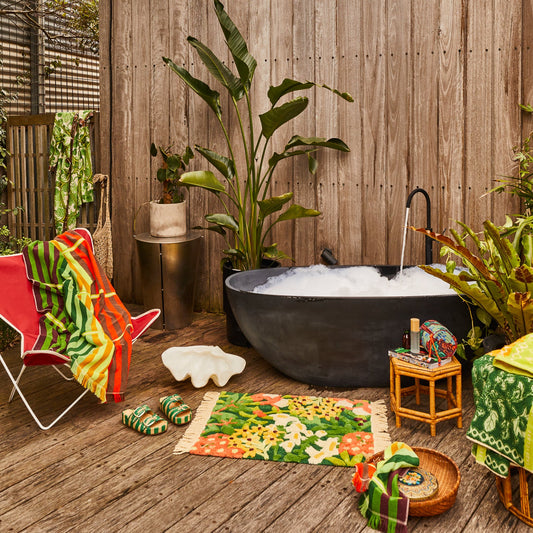 Sage X Clare - Francesca Bath Mat - Kelp