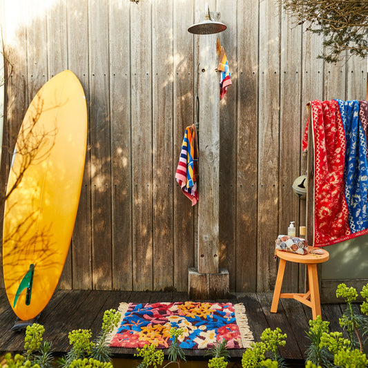 Sage X Clare - Francesca Bath Mat - Garnet