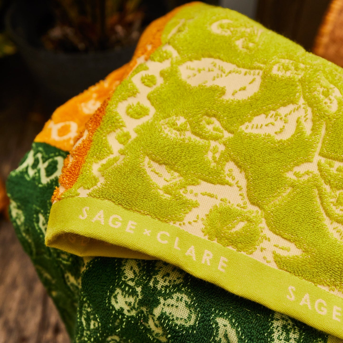 Sage X Clare - Thea Bath Sheet - Anise