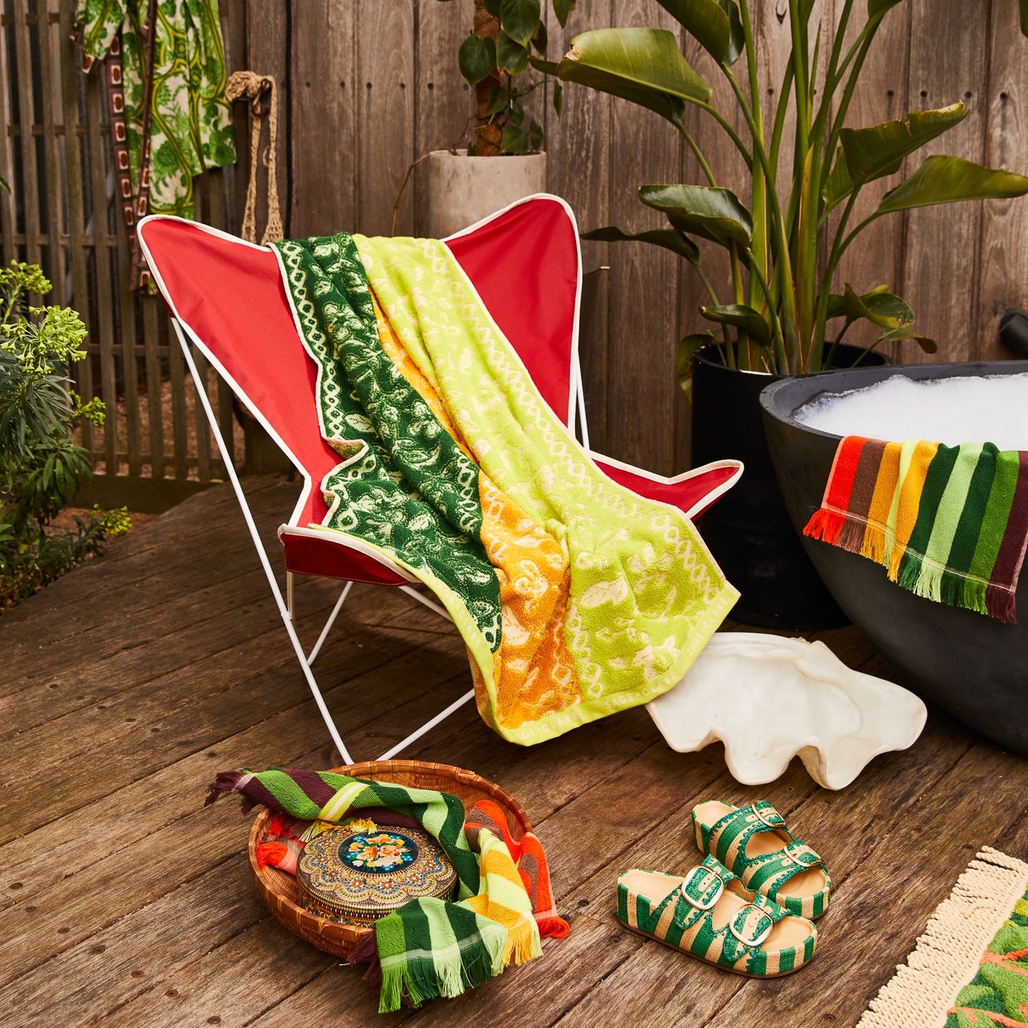 Sage X Clare - Thea Bath Sheet - Anise