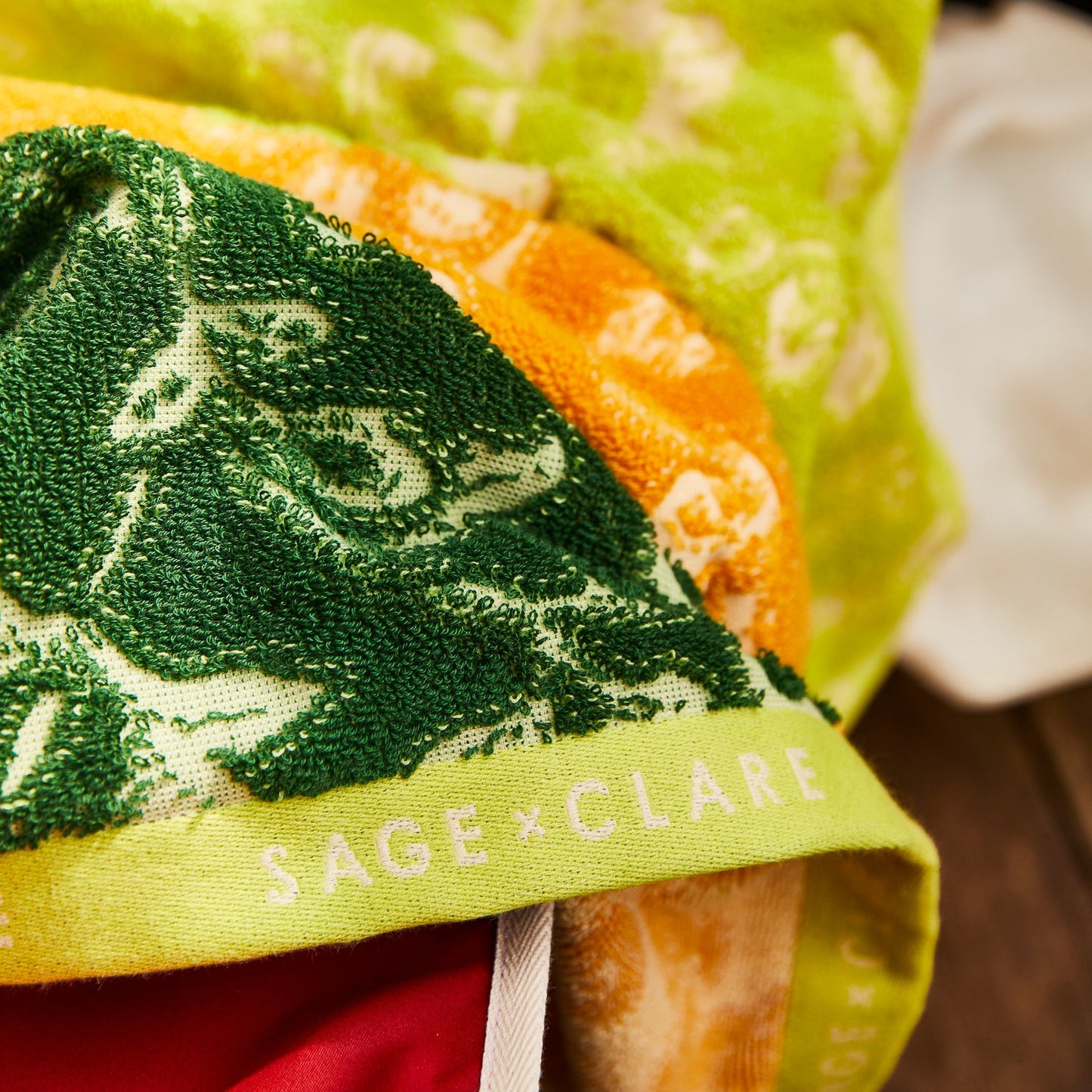 Sage X Clare - Thea Bath Sheet - Anise