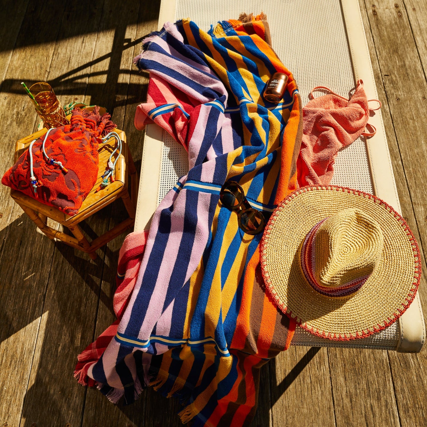 Sage X Clare - Chiara Bath Sheet - Azure