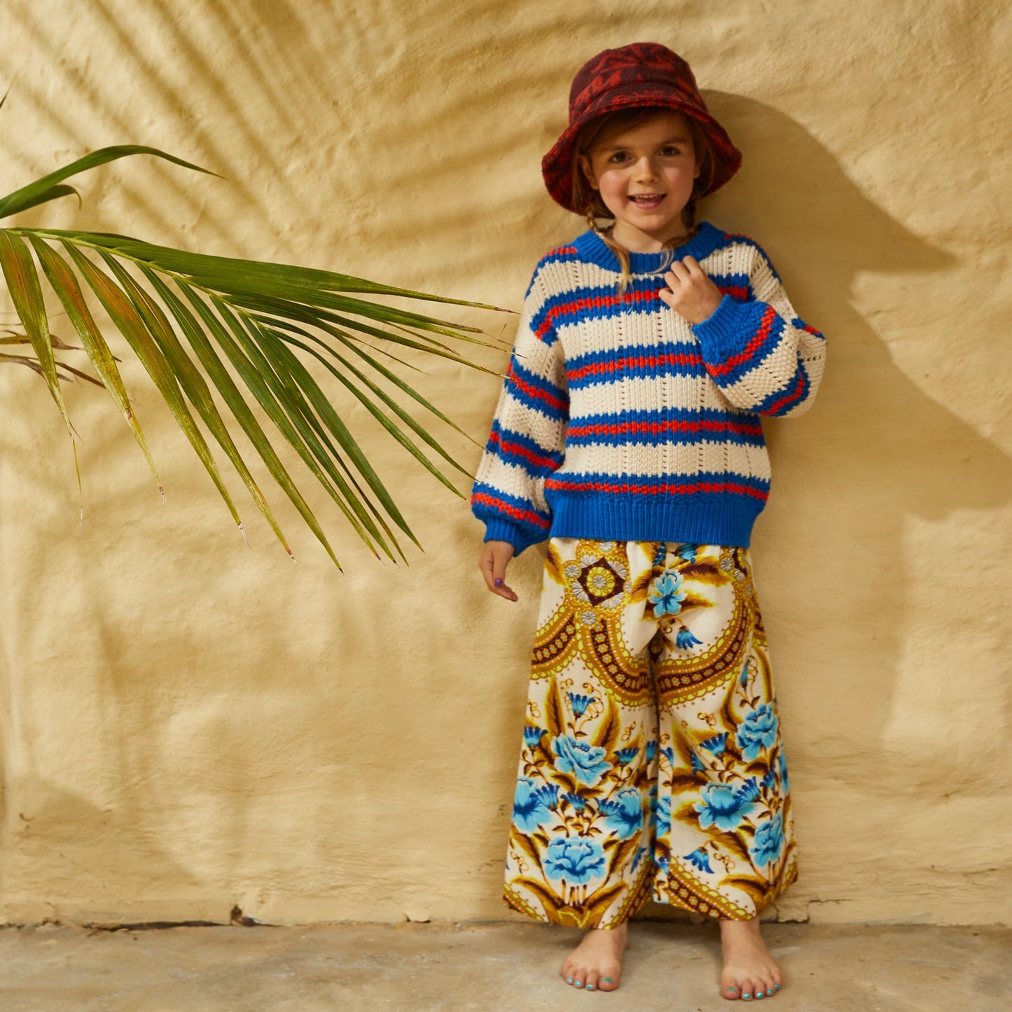 Sage X Clare - Rosalia Kids Bucket Hat - Flame