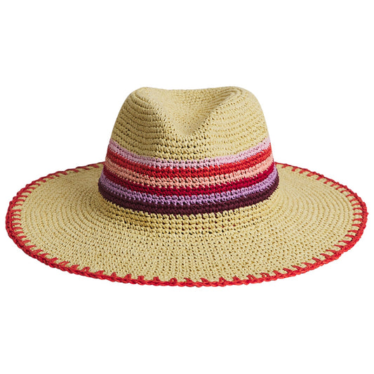 Sage X Clare - Luce Straw Hat - Vermillion