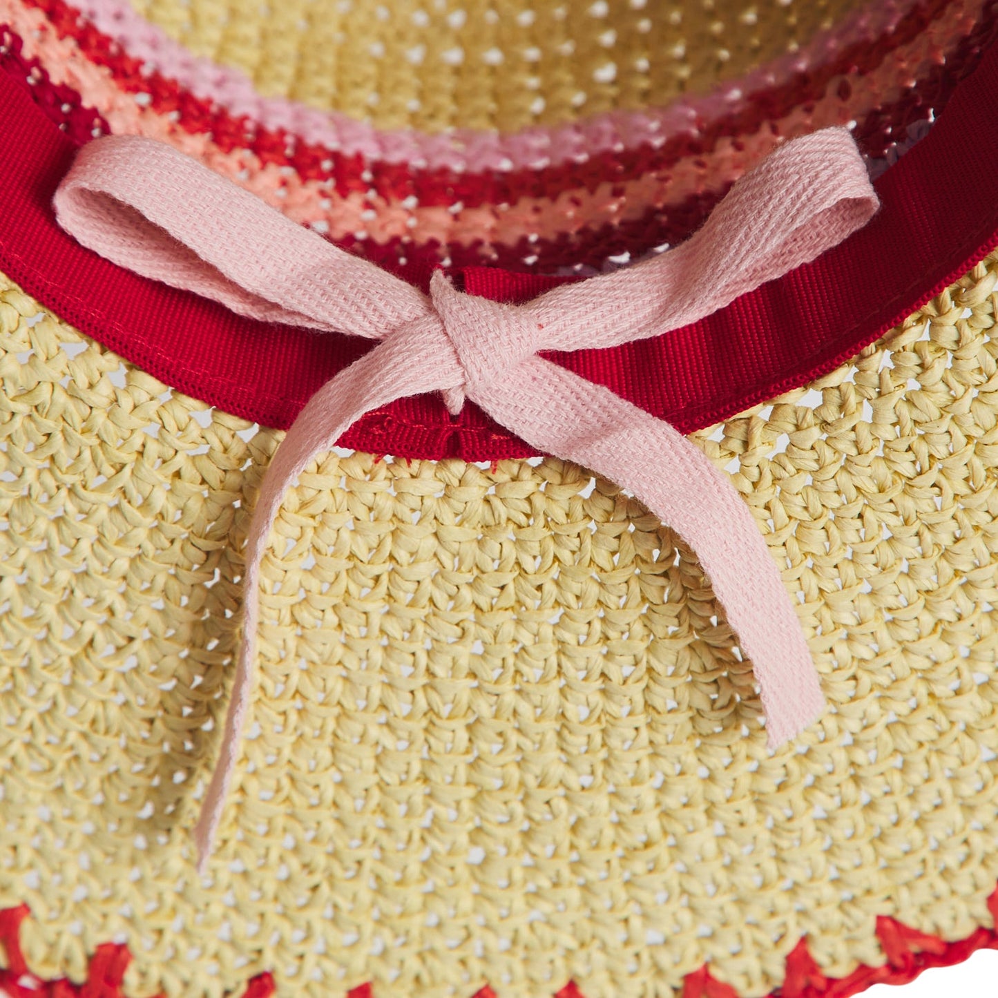 Sage X Clare - Luce Straw Hat - Vermillion