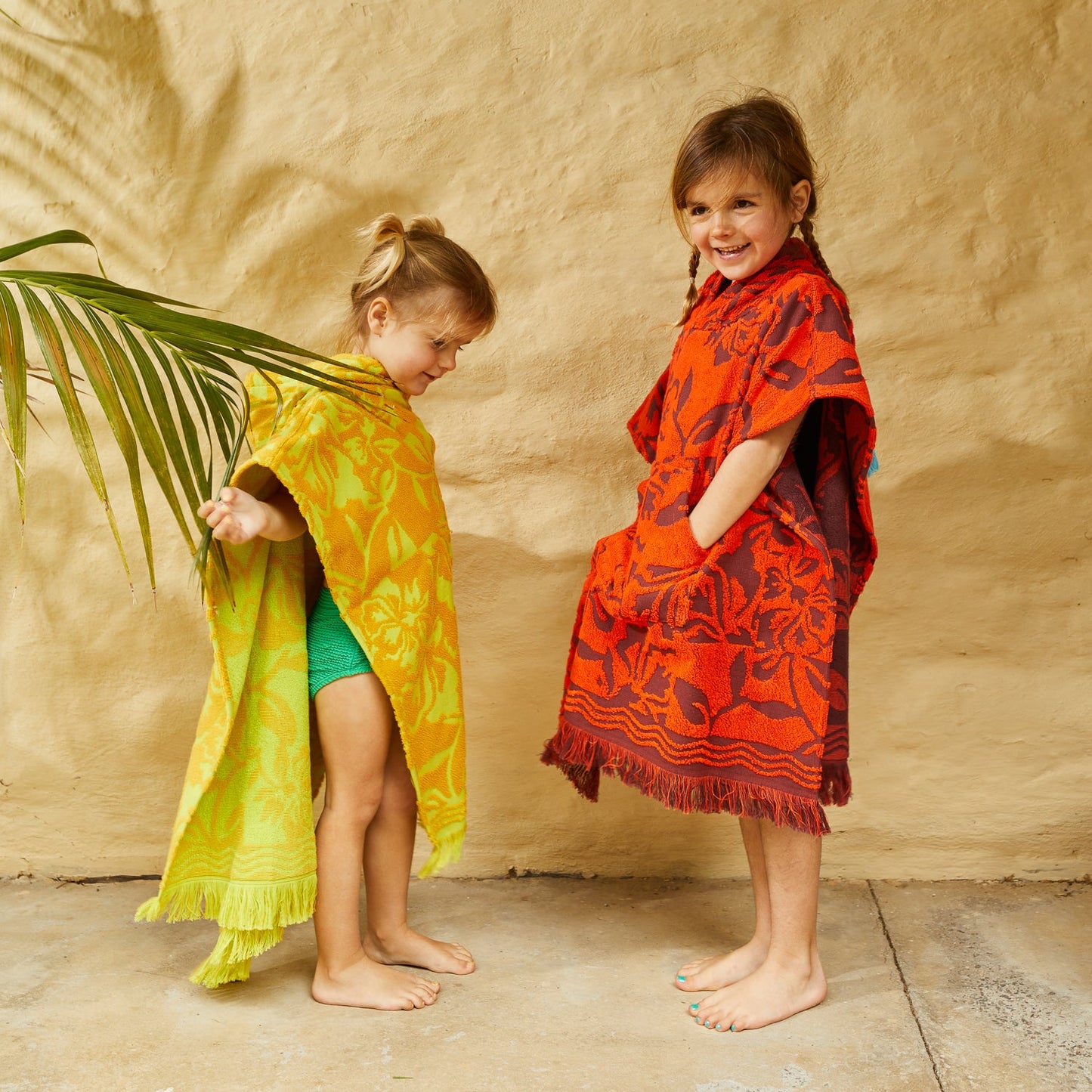 Sage X Clare - Rosalia Kids Poncho - Flame