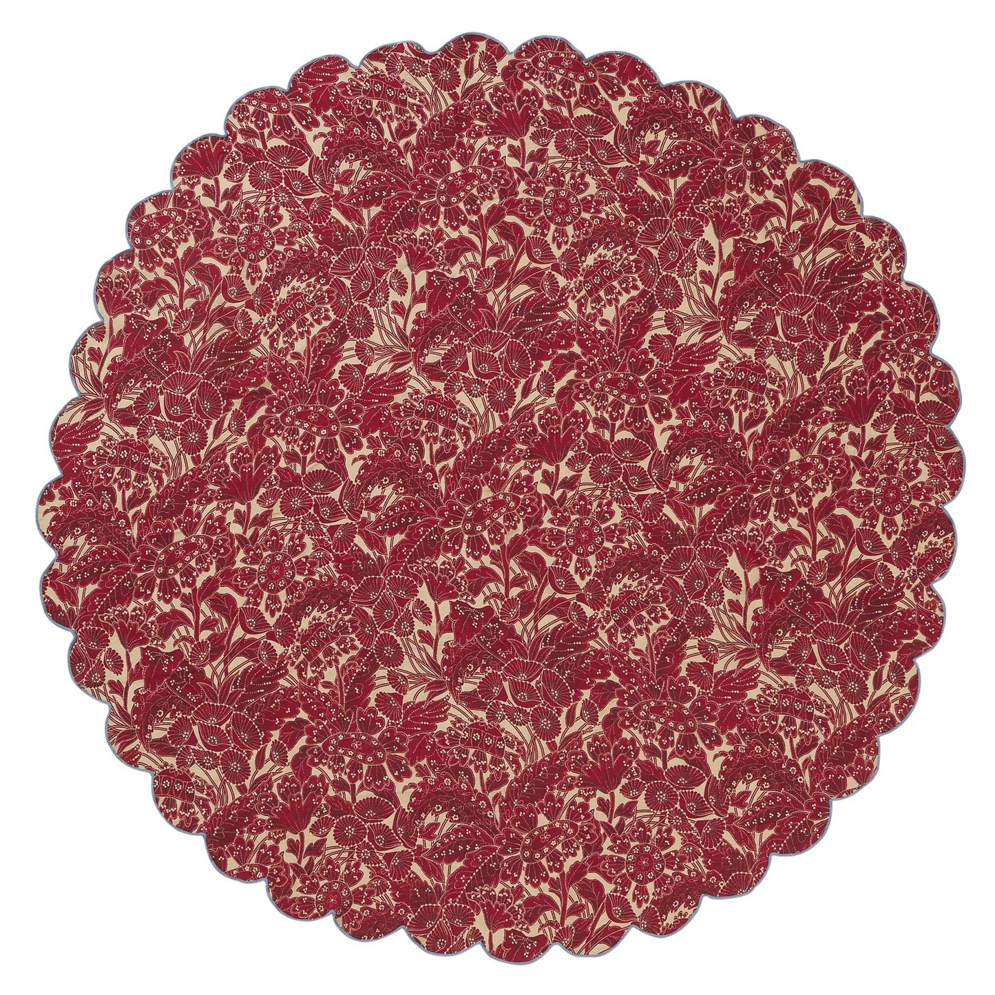 Sage X Clare - Lucia Round Table Cloth - Crimson