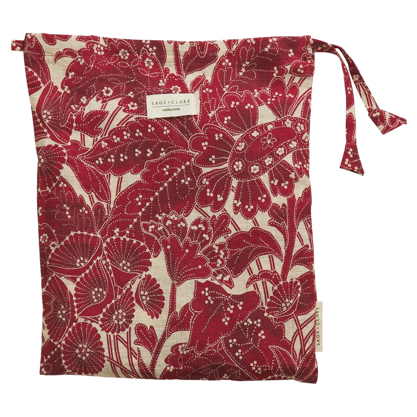 Sage X Clare - Lucia Round Table Cloth - Crimson