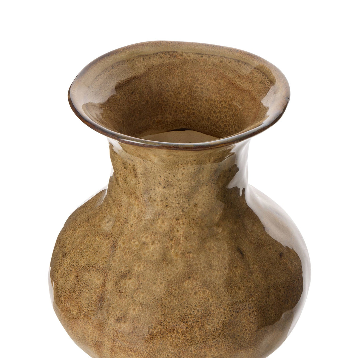 Amalfi - Elara Vase Reactive - Light Brown