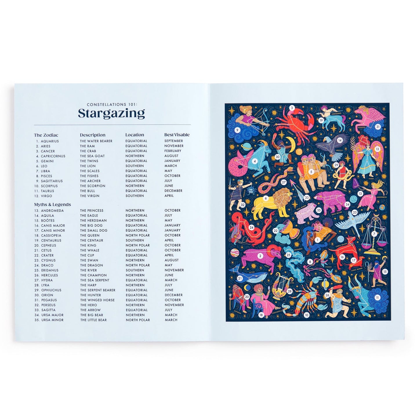 Galison - Constellations 101: Stargazing Book Puzzle - 500pcs