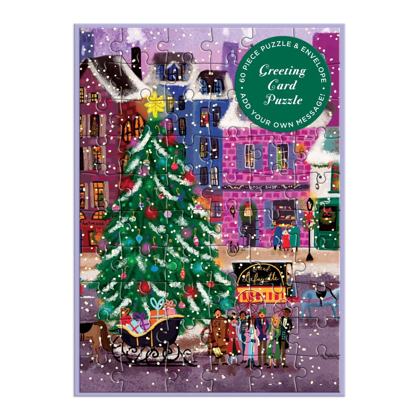 Galison - Christmas Square - Greeting Card Puzzle