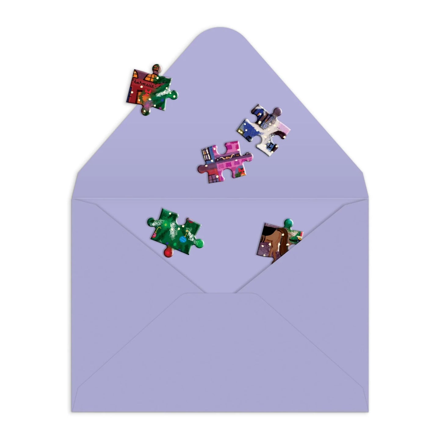 Galison - Christmas Square - Greeting Card Puzzle