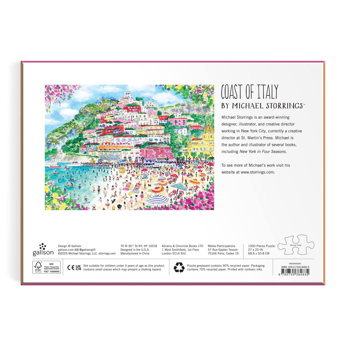 Michael Storrings - Coast of Italy Puzzle - 1000pc