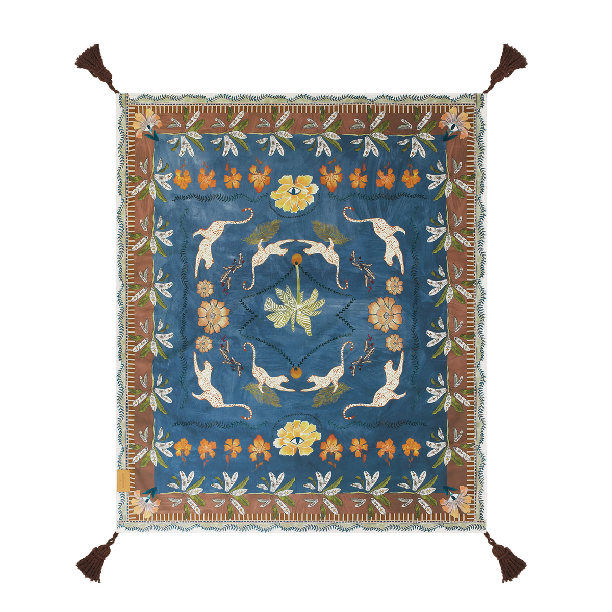 Wandering Folk - Eye of the Jungle Picnic Rug - Lagoon