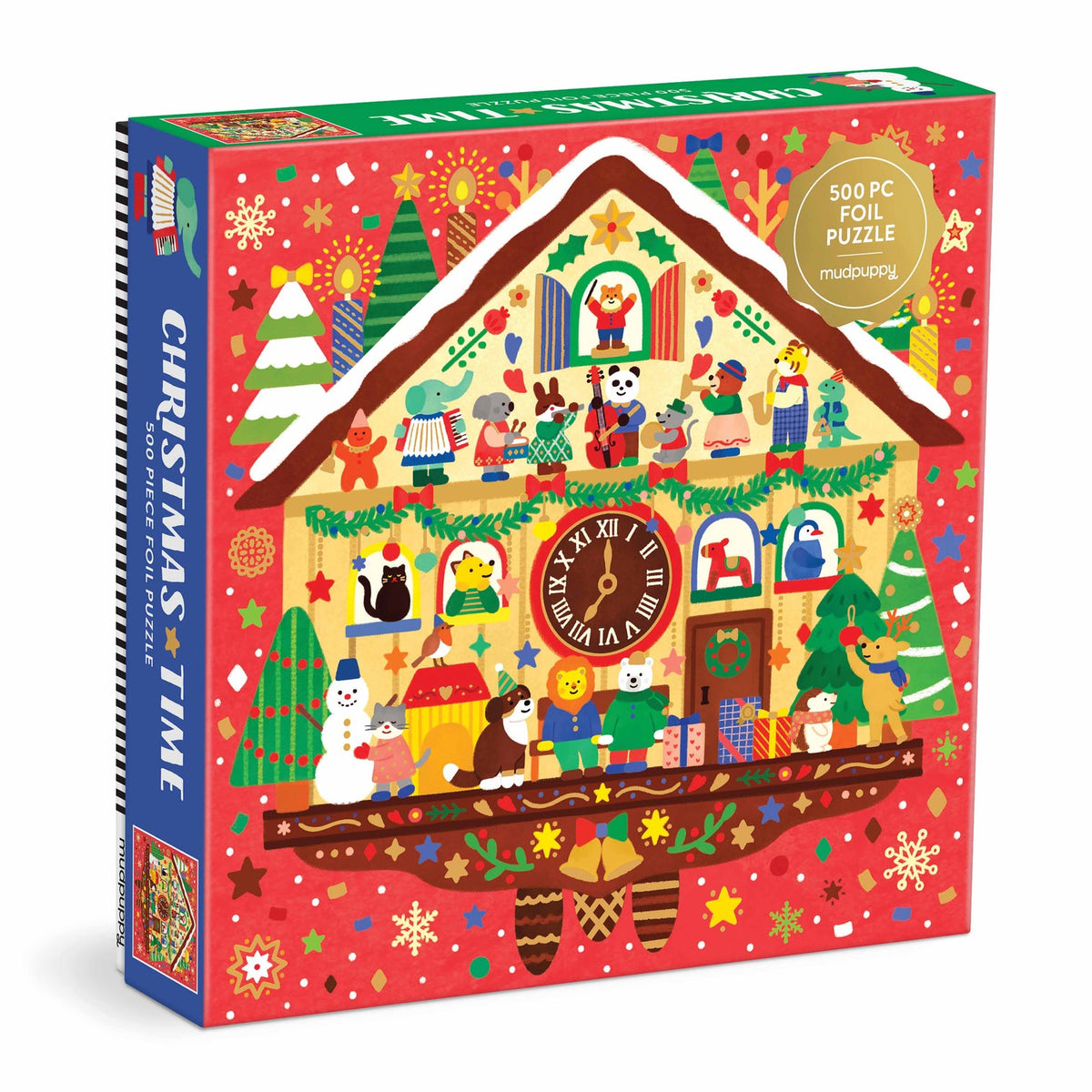 Mudpuppy - Christmas Time Foil Puzzle - 500pcs