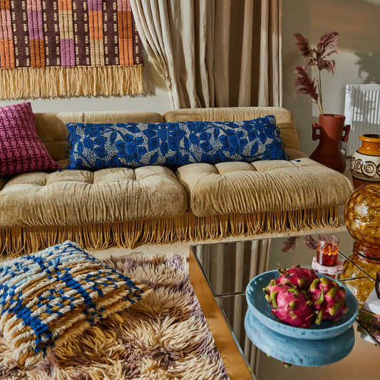 Sage X Clare - Saanvi Tufted Cushion - Sky