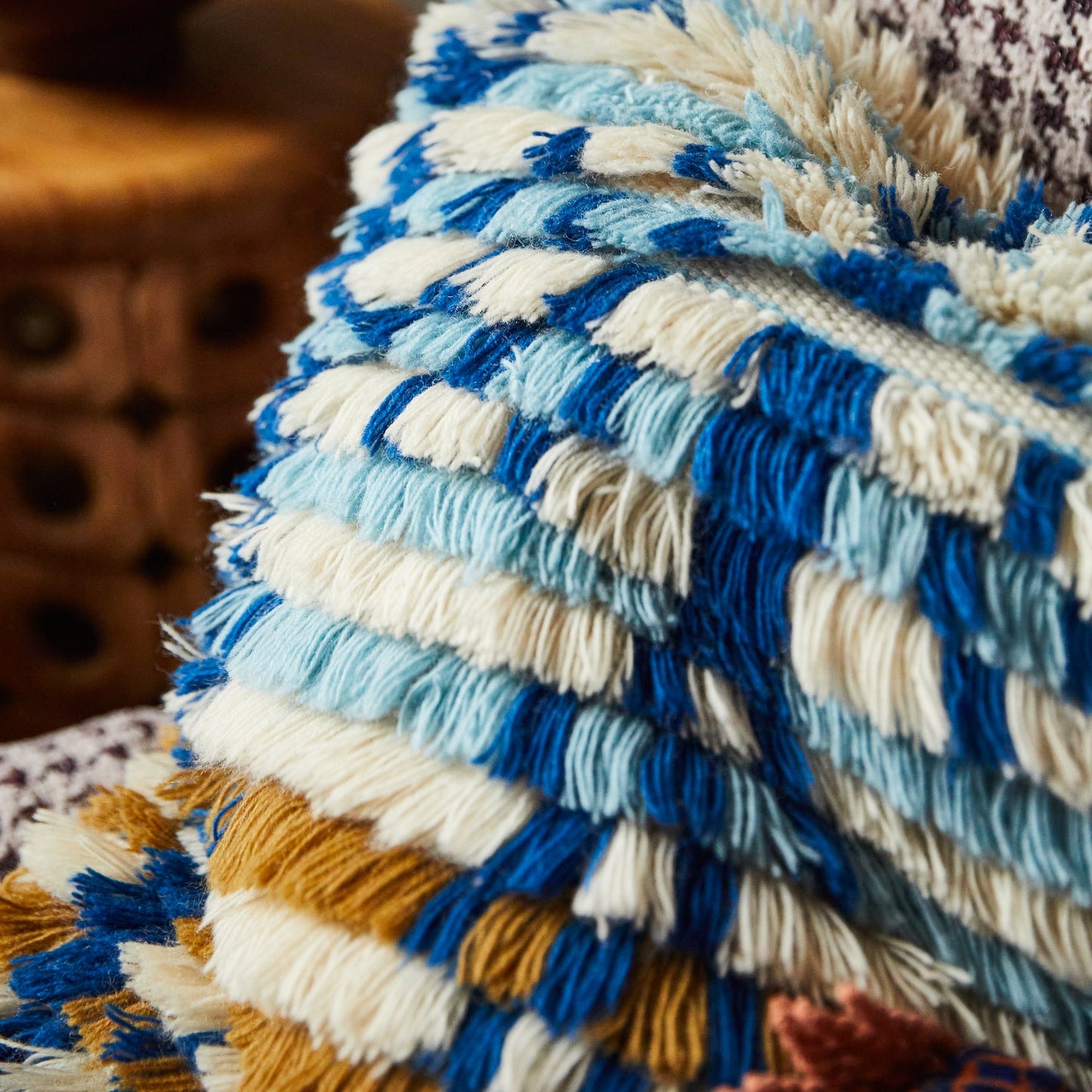 Sage X Clare - Saanvi Tufted Cushion - Sky