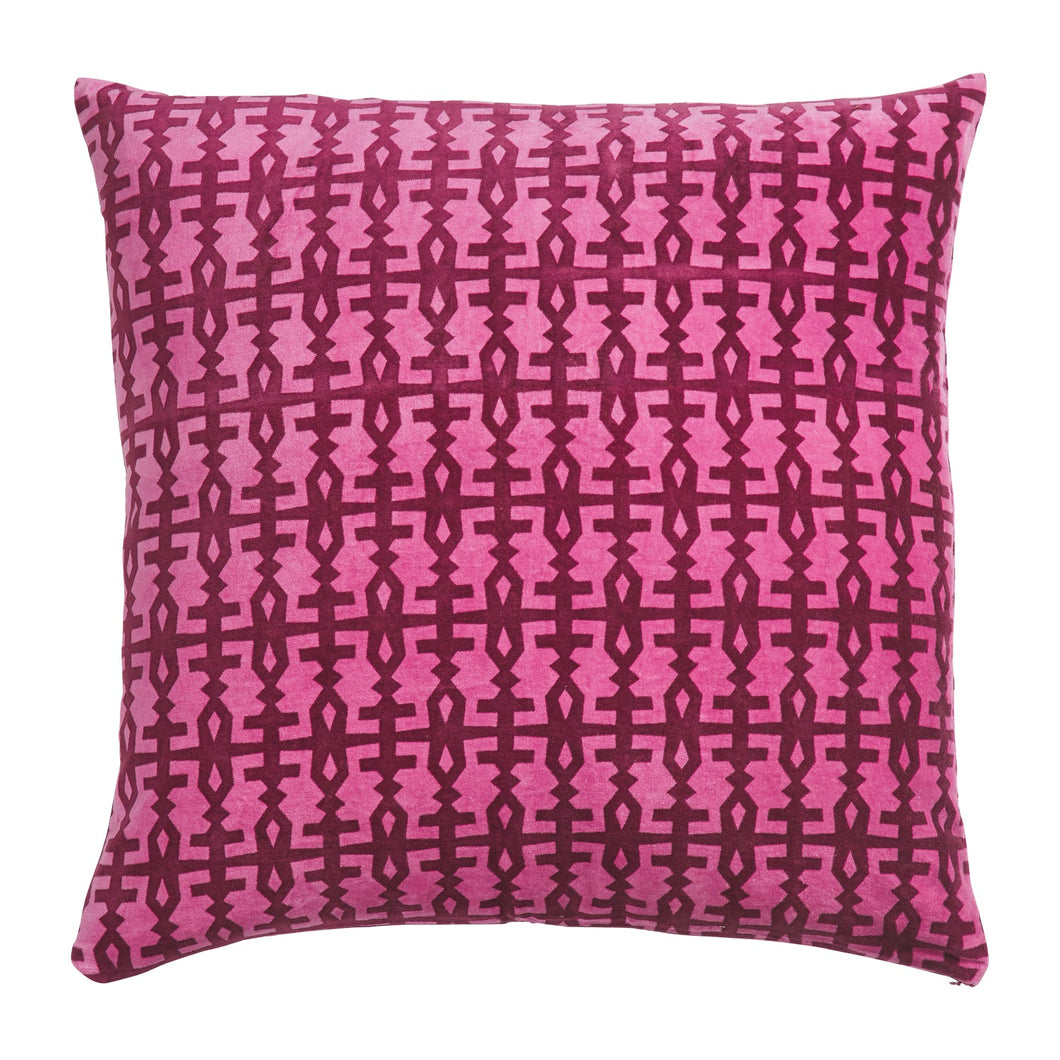 Sage X Clare - Amata Velvet Cushion - Rosewater