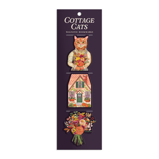 Galison - Cottage Cats - Magnetic Bookmarks