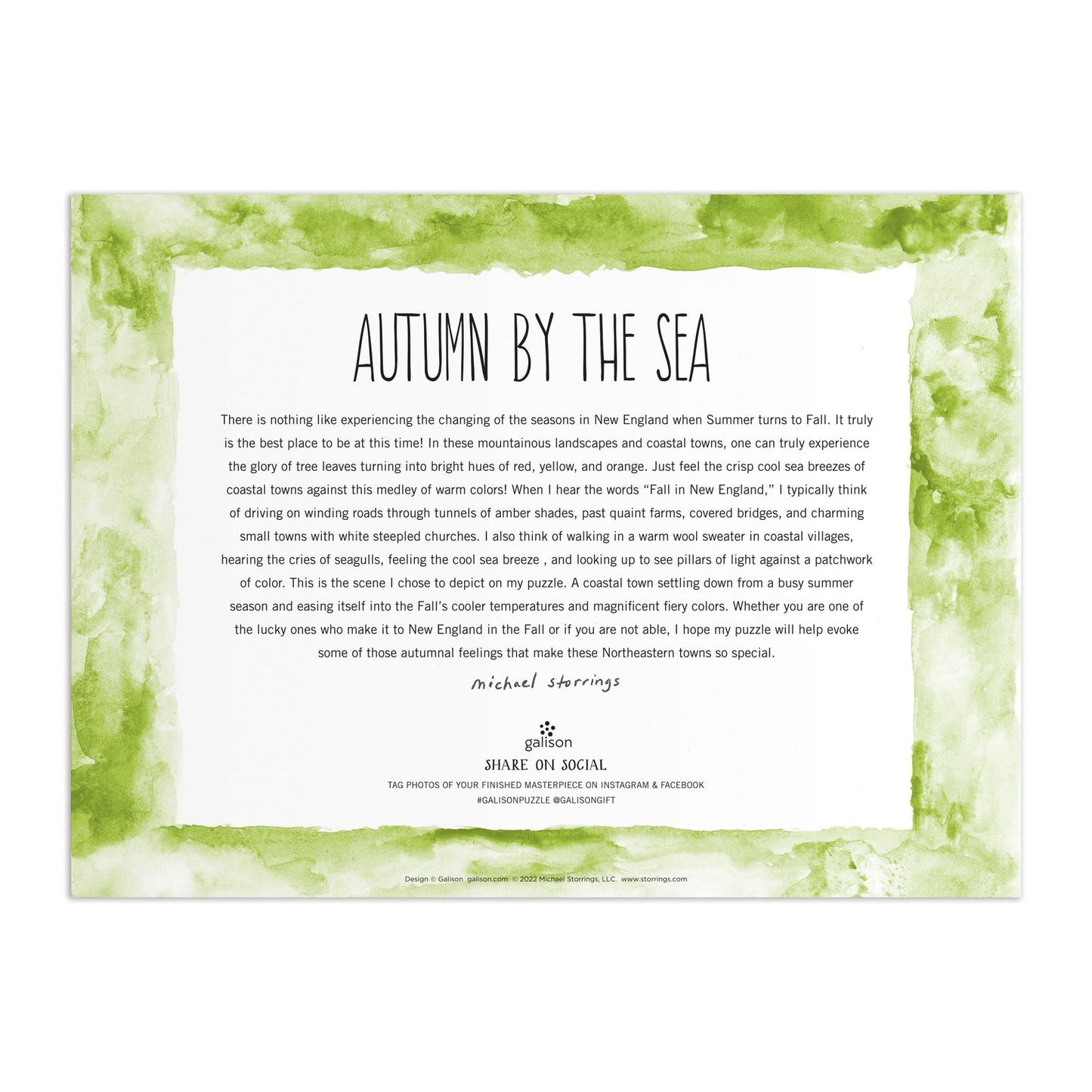 Michael Storrings - Autumn By the Sea Puzzle - 1000pc