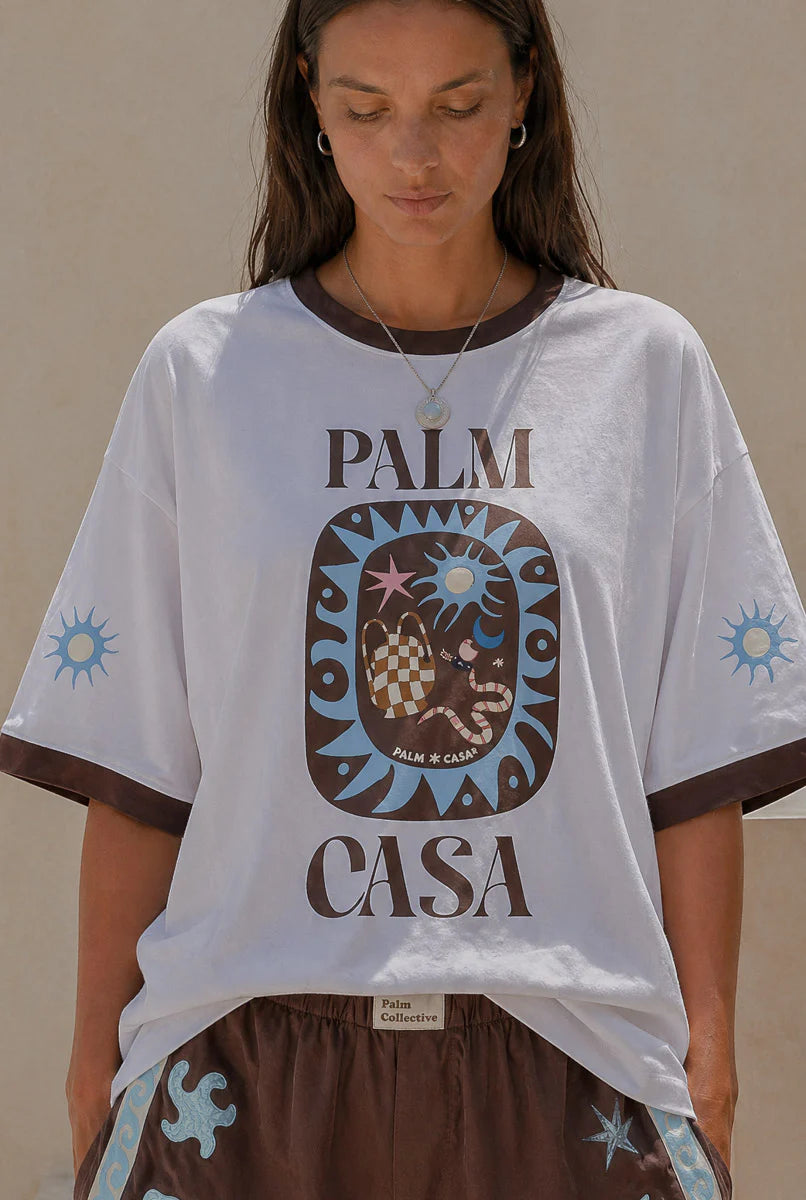 Palm Collective - Palm Casa Maroc Tee - White