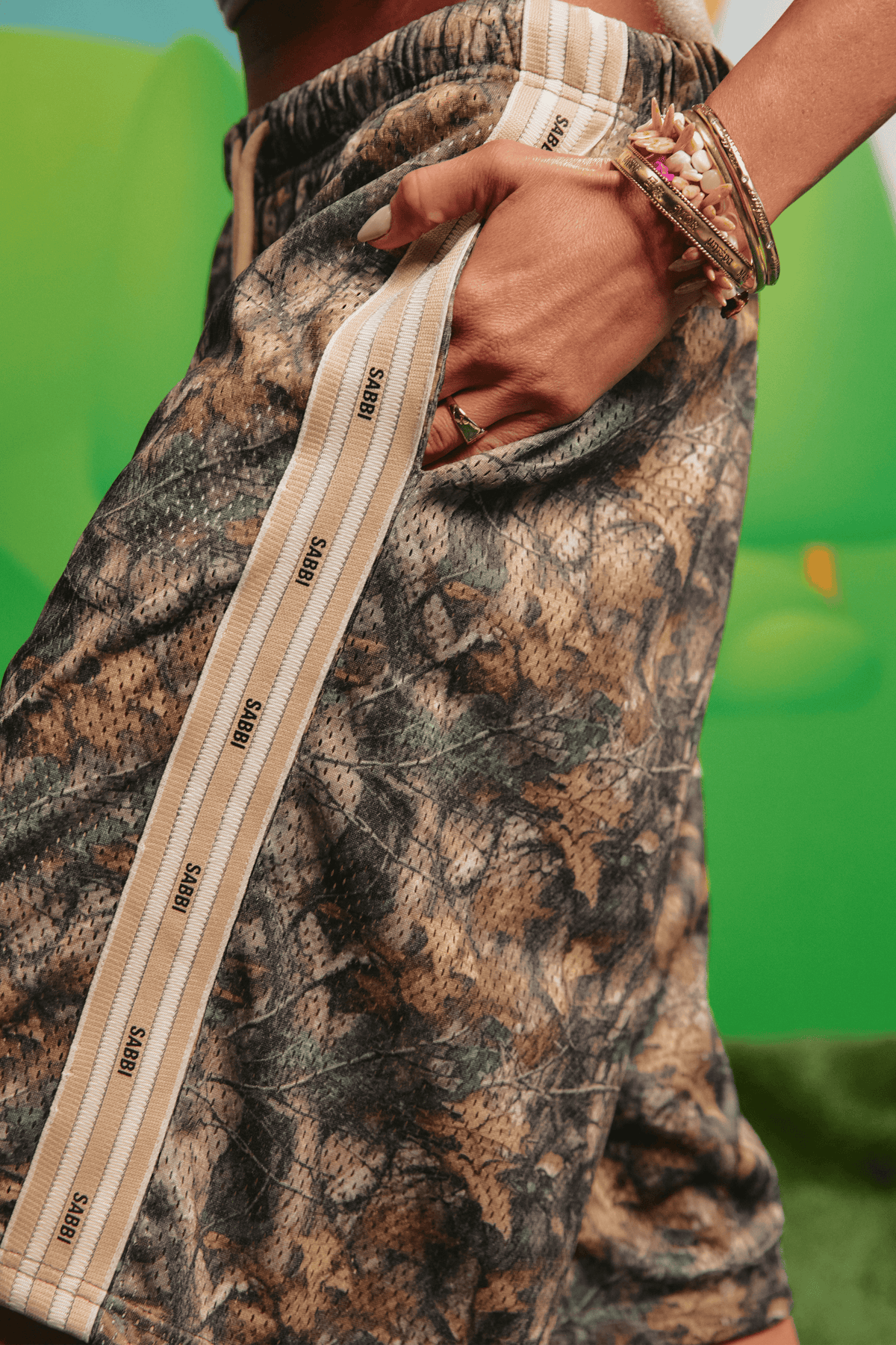 Sabbi - THE CAMO MESH JORT SHORTS