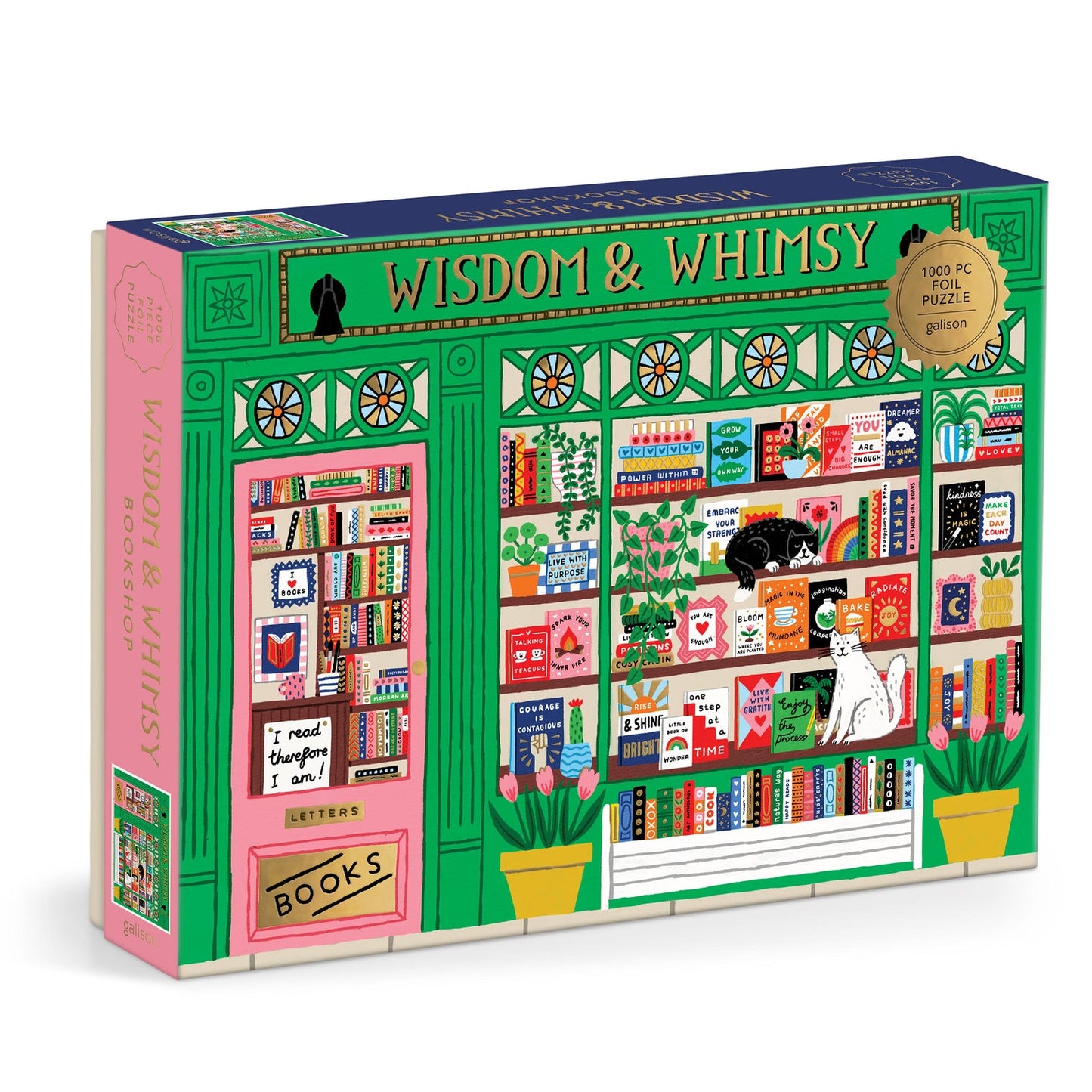 Galison - Wisdom and Whimsy Bookshop Foil - 1000pc Puzzle