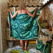 Load image into Gallery viewer, Sage X Clare - Gigi Bath Sheet - Emerald
