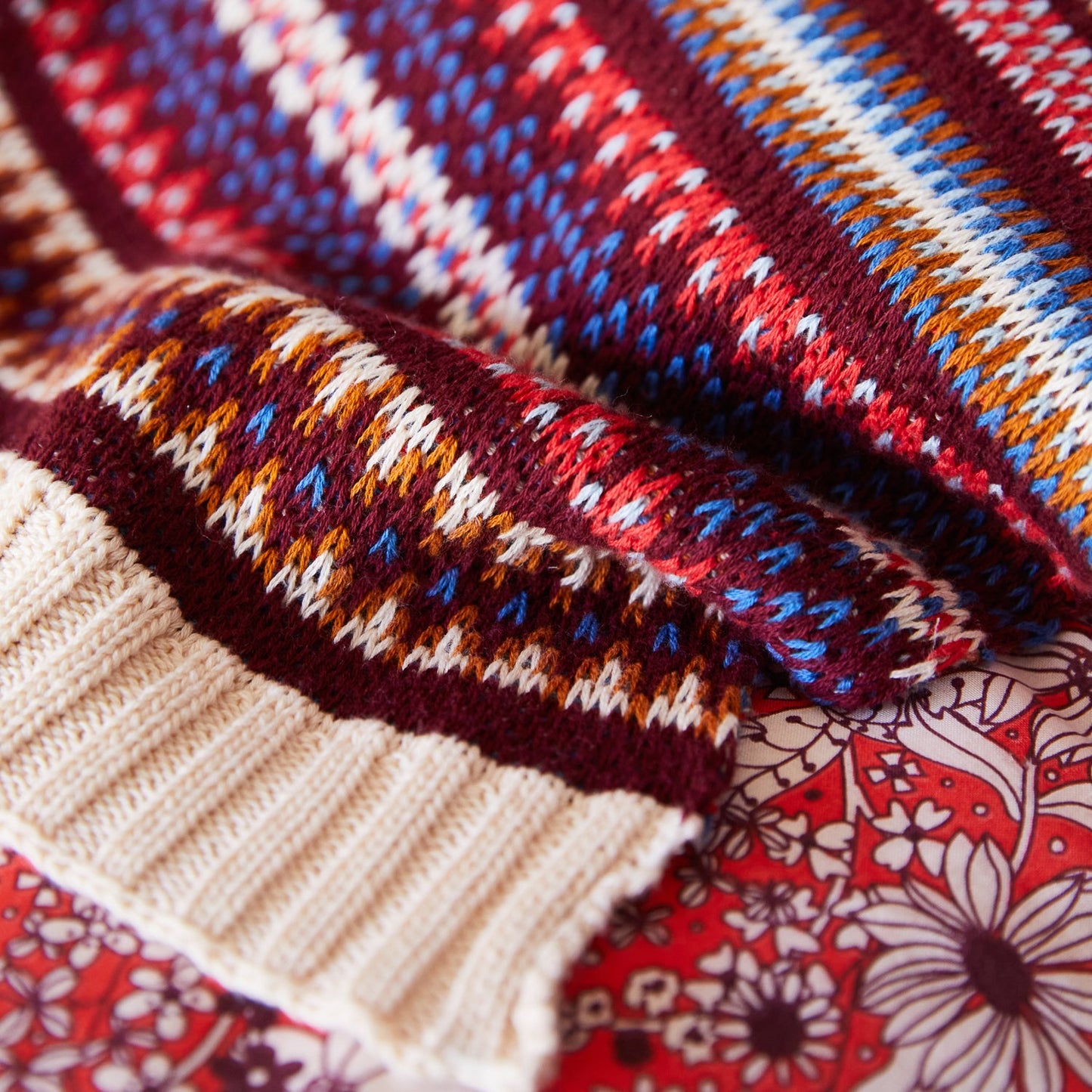 Sage X Clare - Arlette Knit Blanket - Scarlet