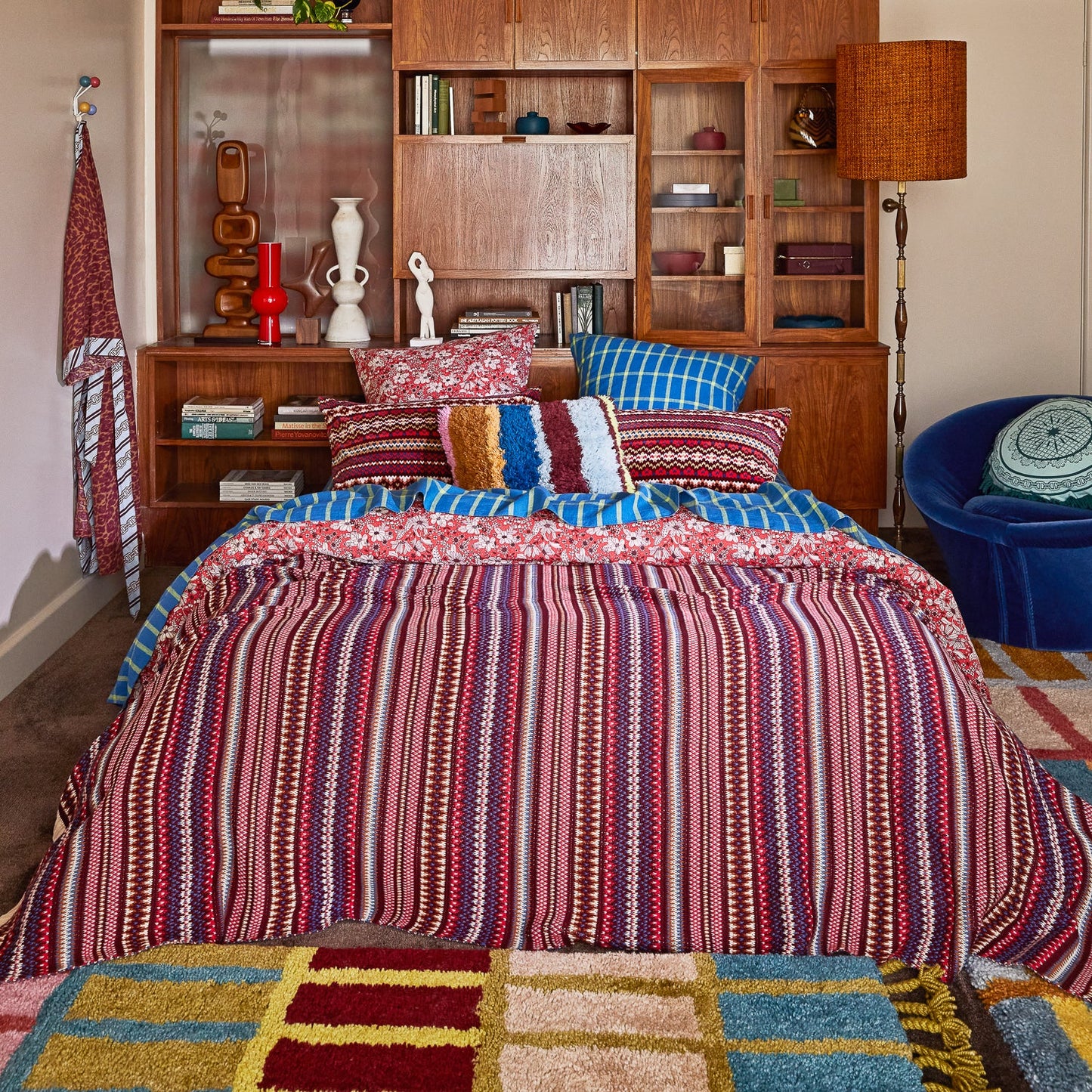 Sage X Clare - Arlette Knit Blanket - Scarlet