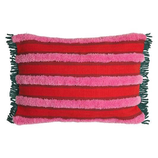 Sage X Clare - Dumas Tufted Cushion - Scarlet