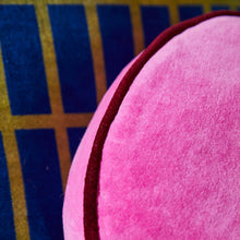 Load image into Gallery viewer, Sage X Clare - Castilo Round Velvet Cushion - Fuchsia
