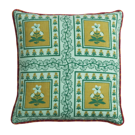 Sage X Clare - Claire Reversible Cushion - Jade