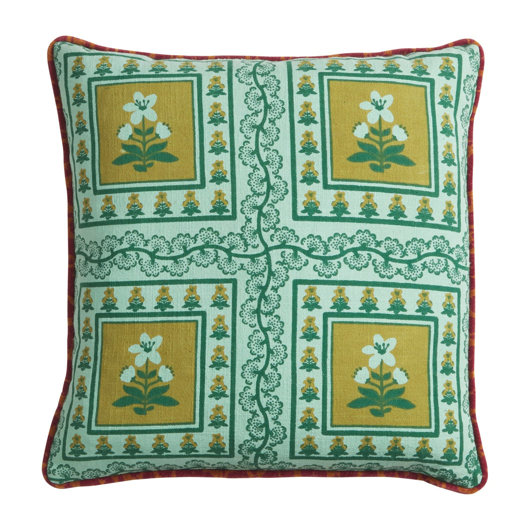 Sage X Clare - Claire Reversible Cushion - Jade