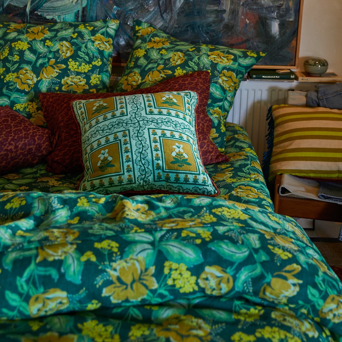 Sage X Clare - Claire Reversible Cushion - Jade