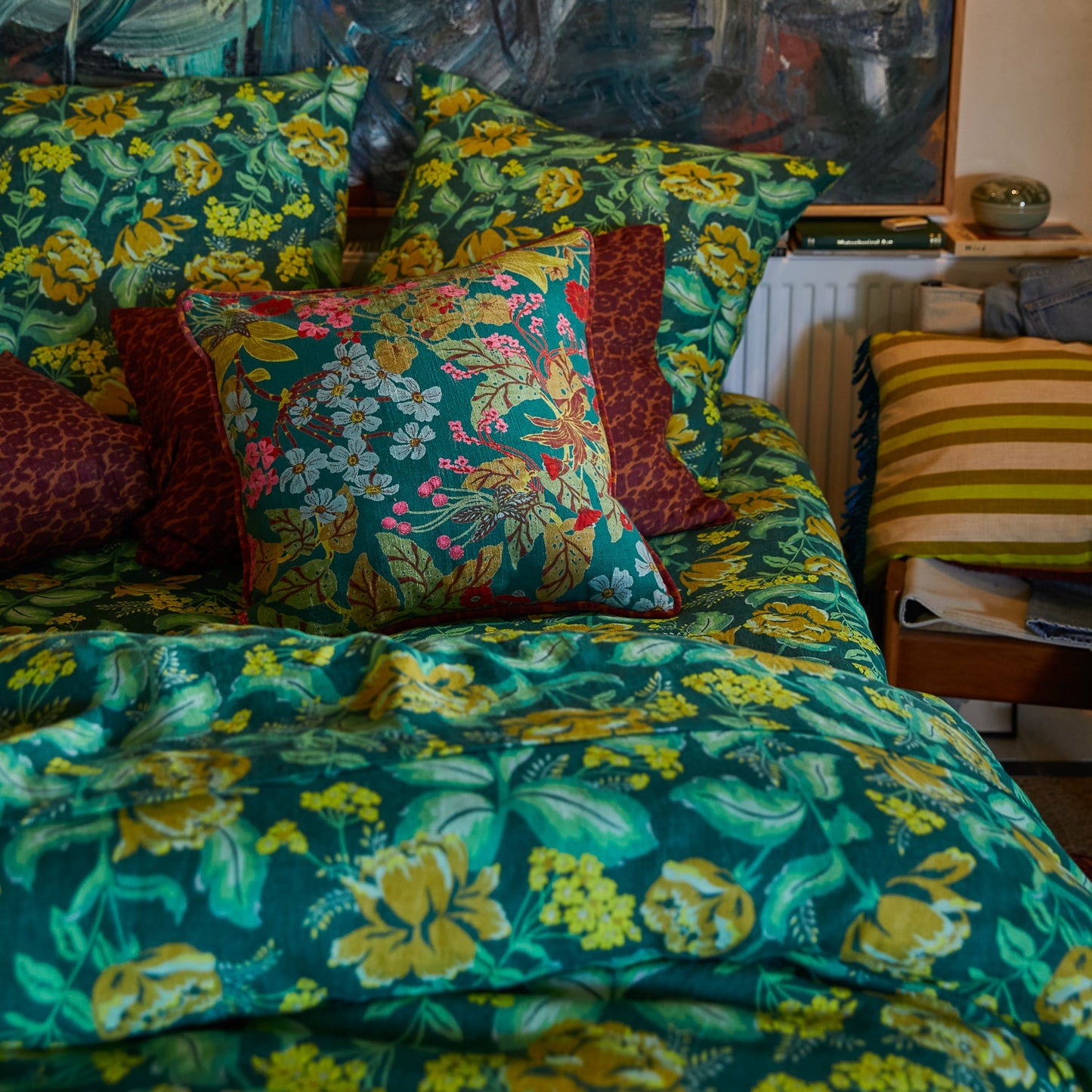 Sage X Clare - Claire Reversible Cushion - Jade