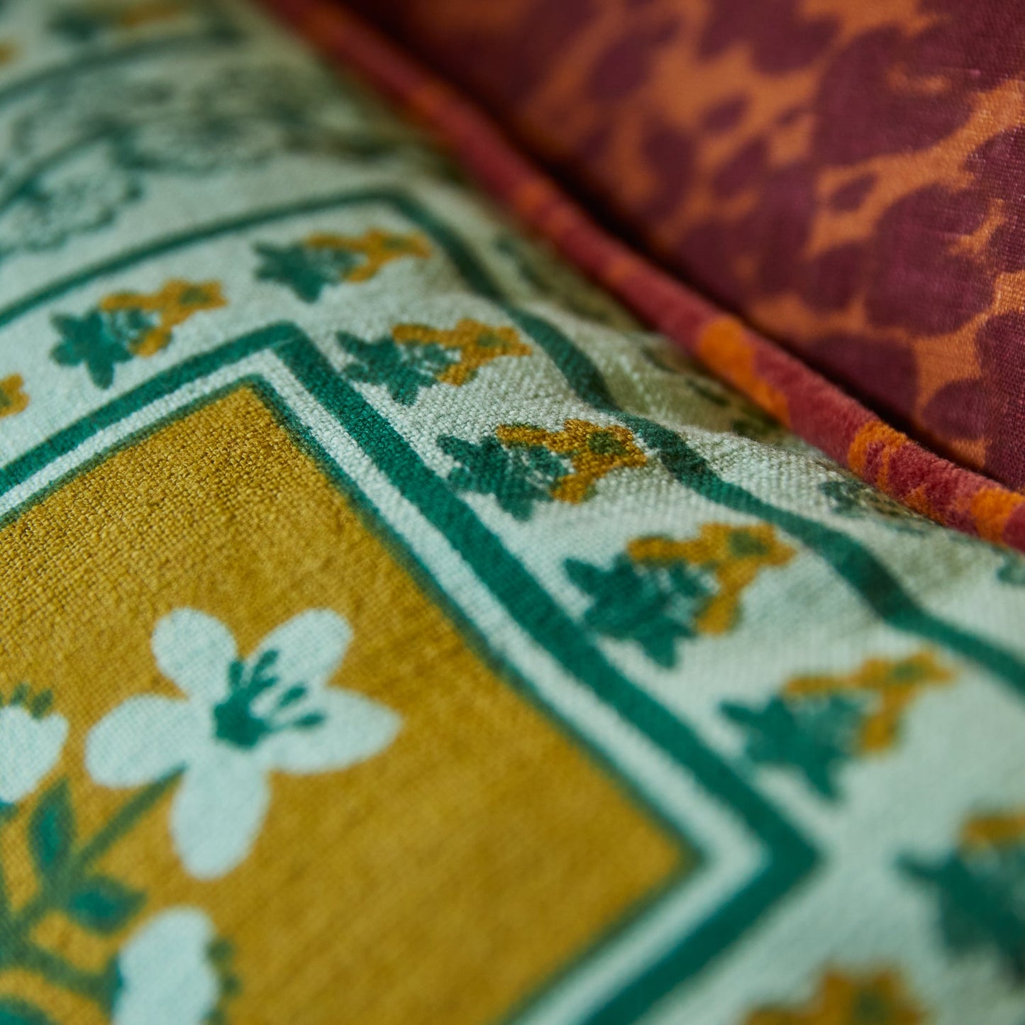 Sage X Clare - Claire Reversible Cushion - Jade