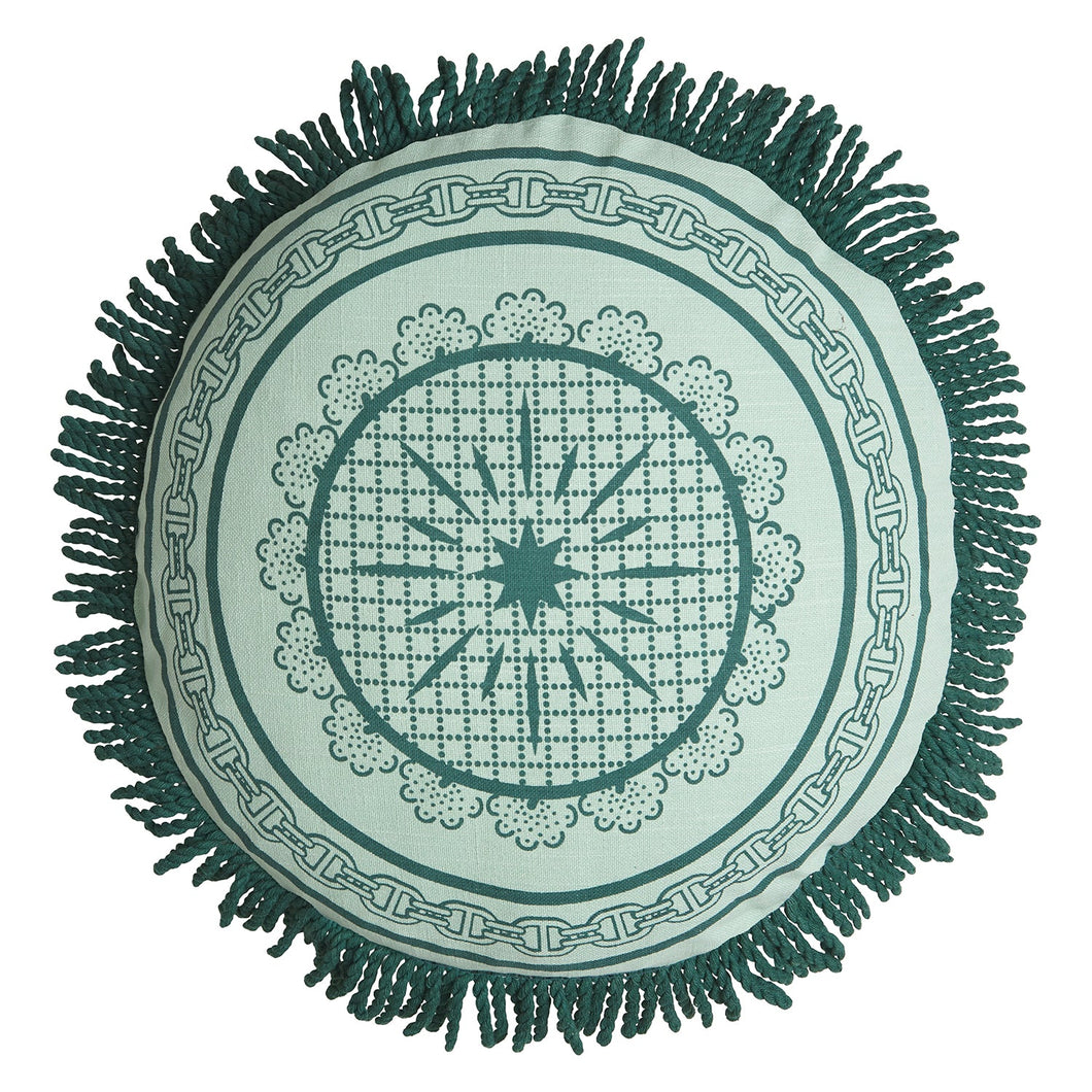 Sage X Clare - Manville Fringe Cushion