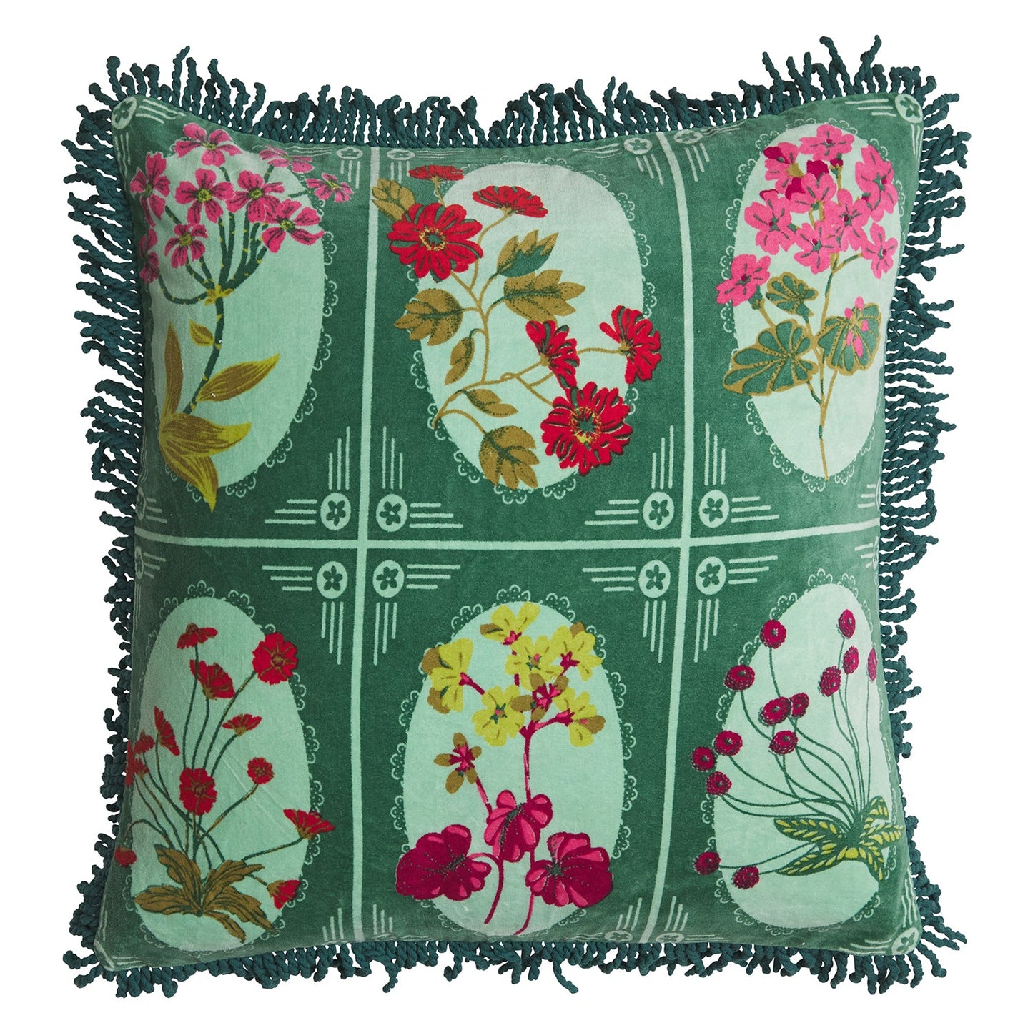 Sage X Clare - Gigi Velvet Cushion - Forest