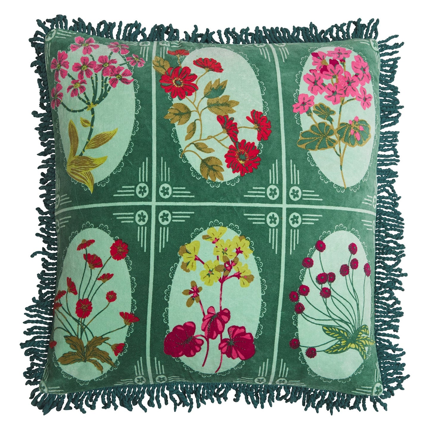 Sage X Clare - Gigi Velvet Cushion - Forest
